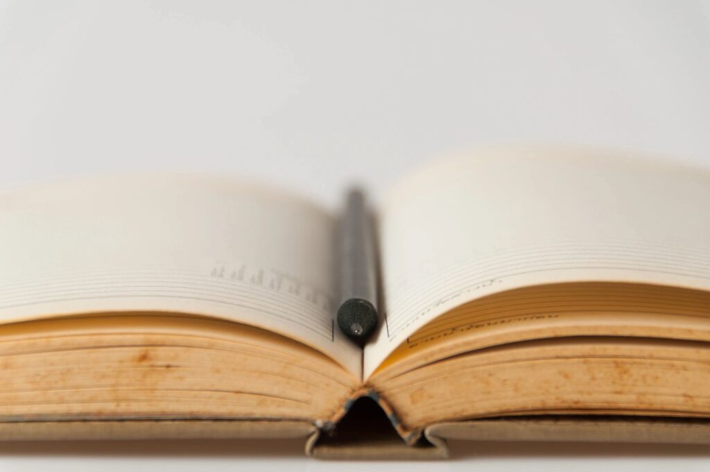 empty pages in a book